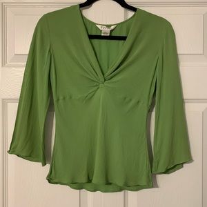 Allison Taylor green silk blouse